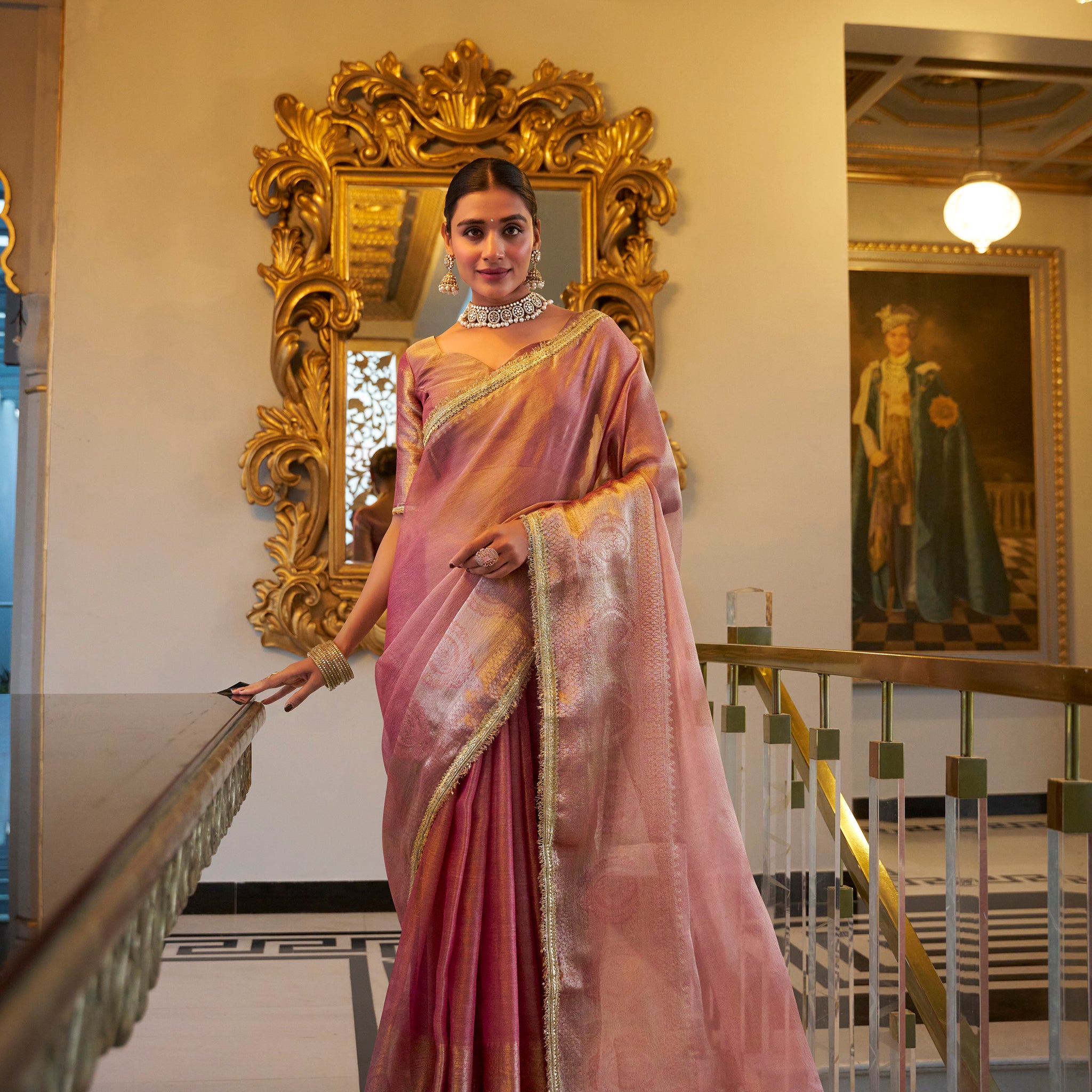TILTON PREMIUM TISSUE SHIMMER SAREE