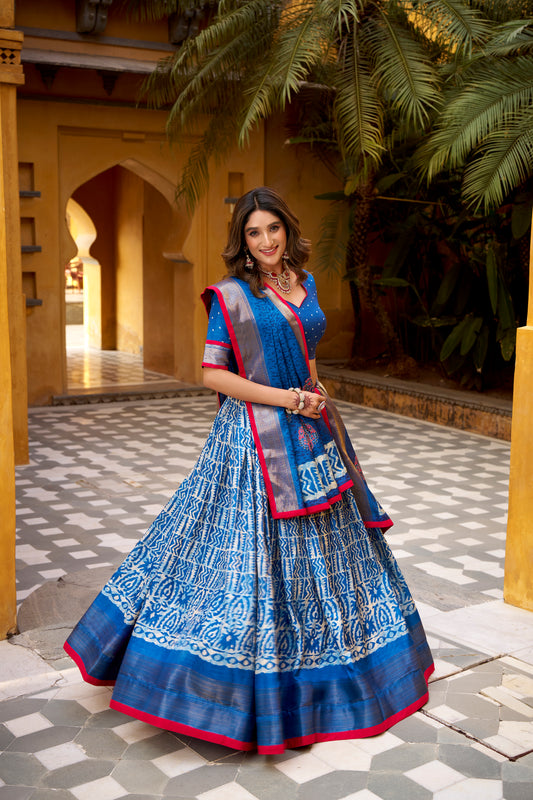 TILTON OCCASION SPECIAL DOLA SILK BATIK PRINTED LEHENGA CHOLI WITH DUPATTA