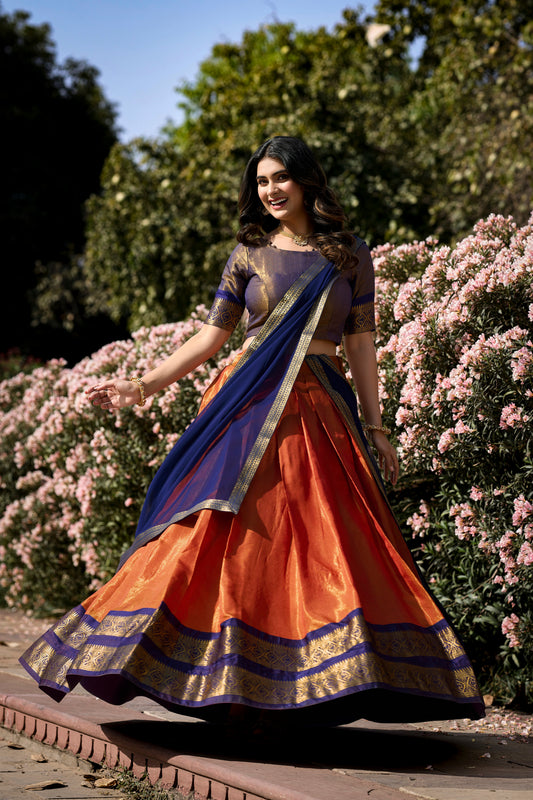 TILTON PREMIUM KANCHIPURAM LEHENGA CHOLI SET