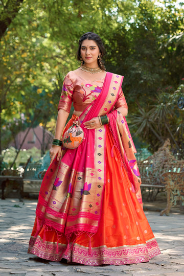 TILTON PAITHANI SPECIAL JEQUARD SILK LEHENGA CHOLI WITH DUPATTA