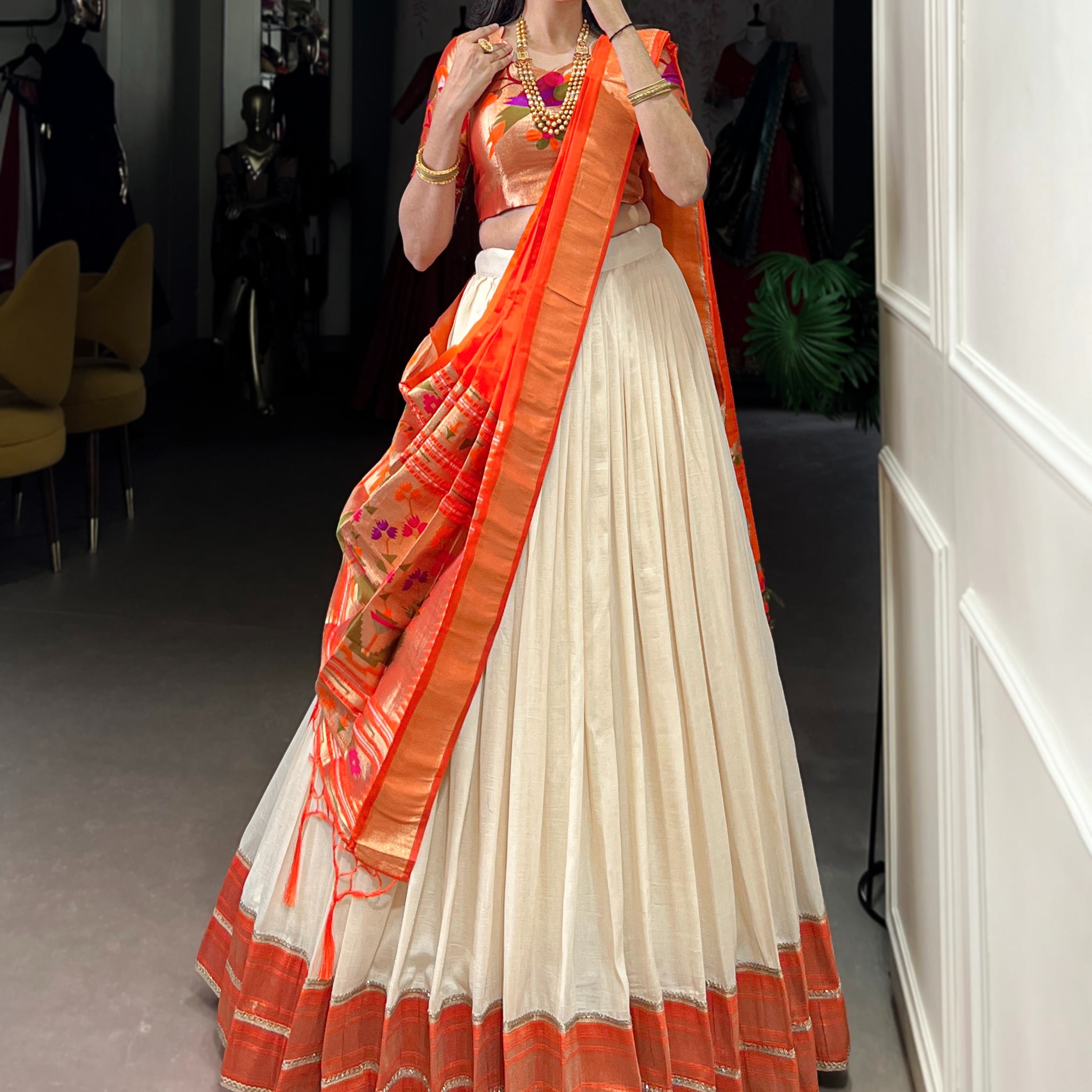 TILTON FESTIVAL SPECIAL VICHITRA SILK PAITHANI LEHENGA CHOLI WITH DUPATTA