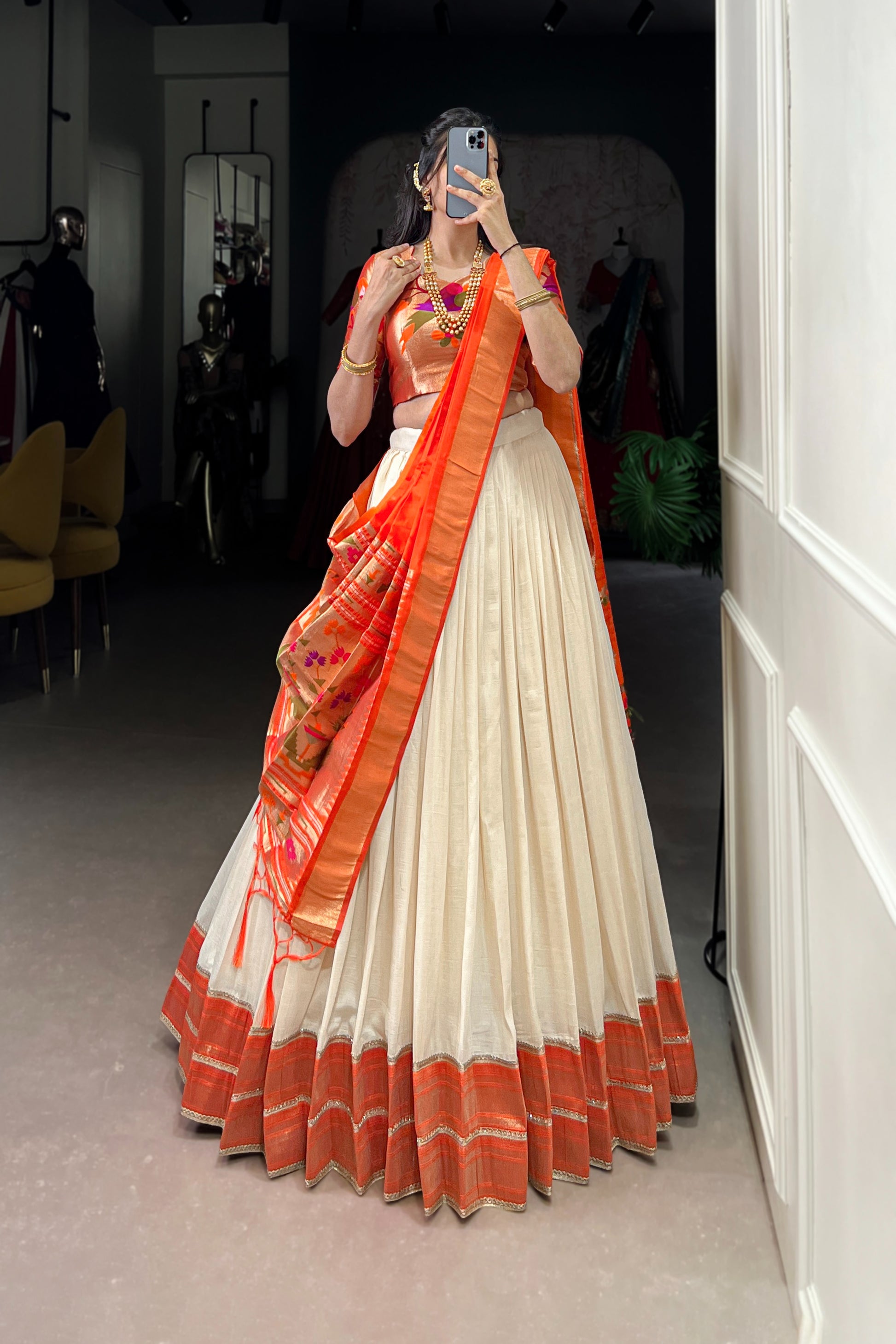 TILTON FESTIVAL SPECIAL VICHITRA SILK PAITHANI LEHENGA CHOLI WITH DUPA TILTON FESTIVAL SPECIAL VICHITRA SILK PAITHANI LEHENGA CHOLI WITH DUPA