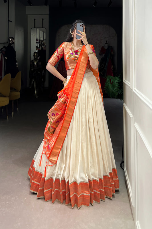 TILTON FESTIVAL SPECIAL VICHITRA SILK PAITHANI LEHENGA CHOLI WITH DUPATTA