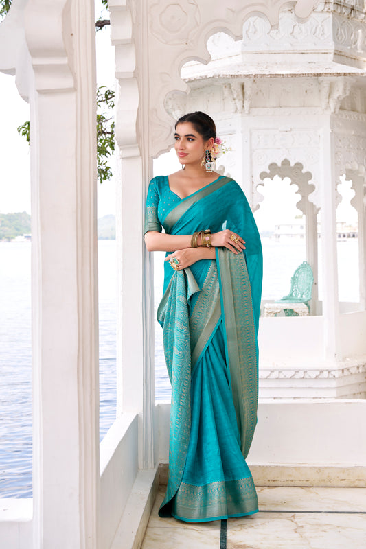 TILTON OCCATION SPECIAL CHINON ZARI WEAVING SAREE
