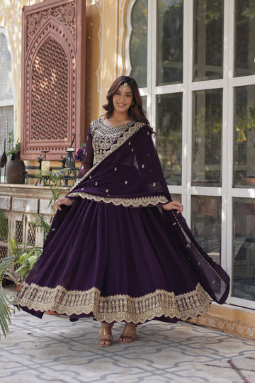 TILTON WEDDING SPECIAL BLOOMING EMBROIDERED GOWN WITH DUPATTA