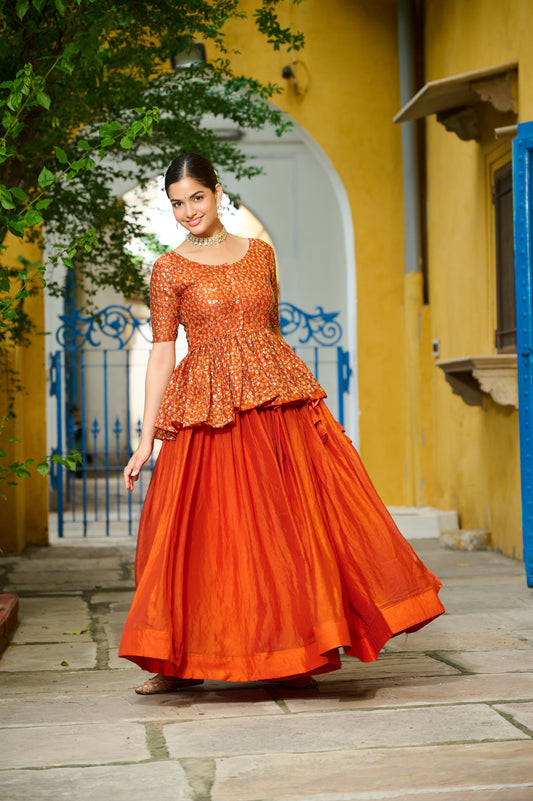 TILTON FESTIVAL SPECIAL FENDI EMBROIDERED LEHENGA CHOLI