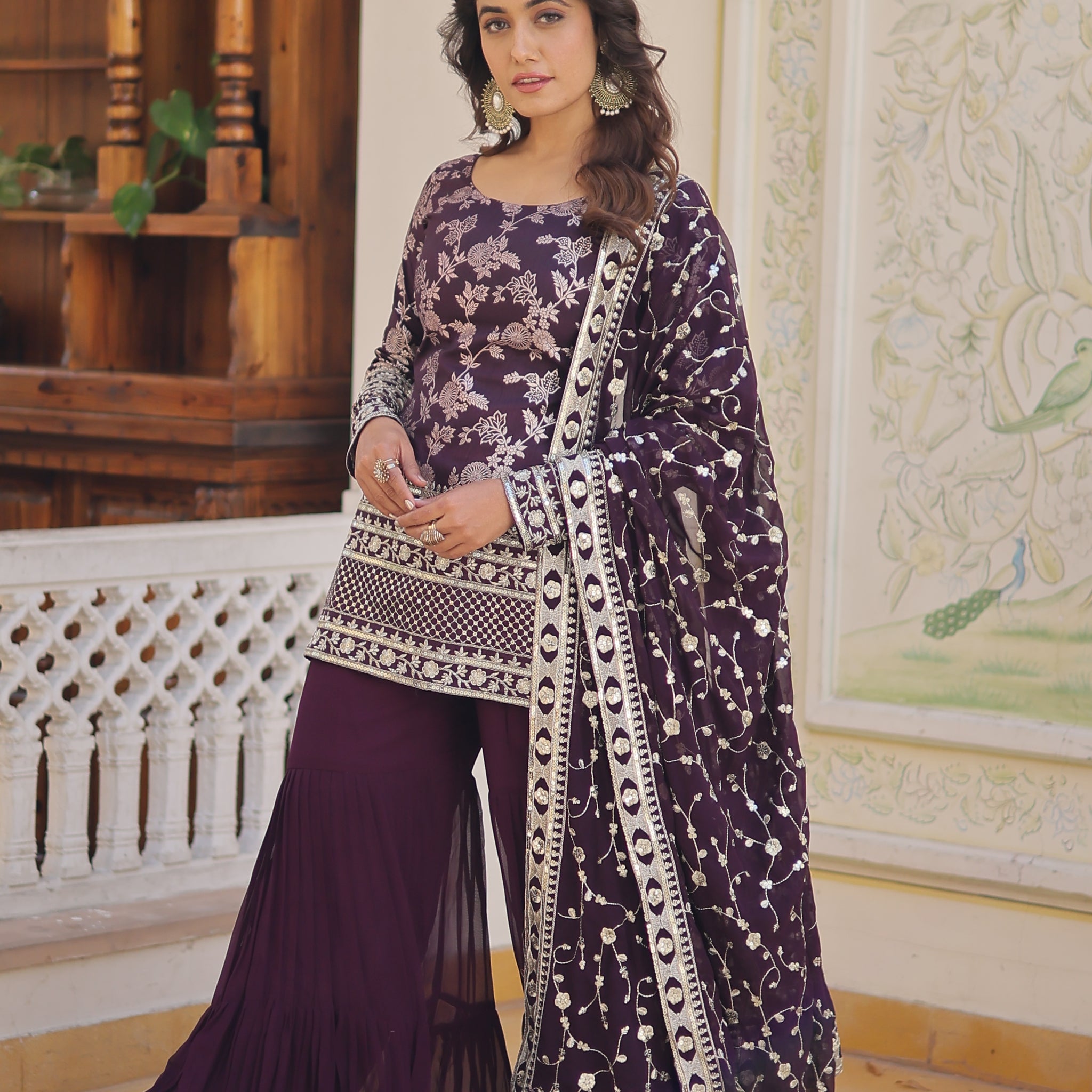 TILTON PERFECT READYMADE DESIGNER GHARARA SUIT SET