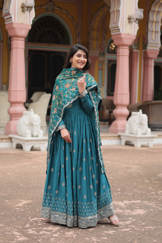 TILTON FESTIVAL SPECIAL SEQUINS EMBROIDERES GOWN WITH DUPATTA