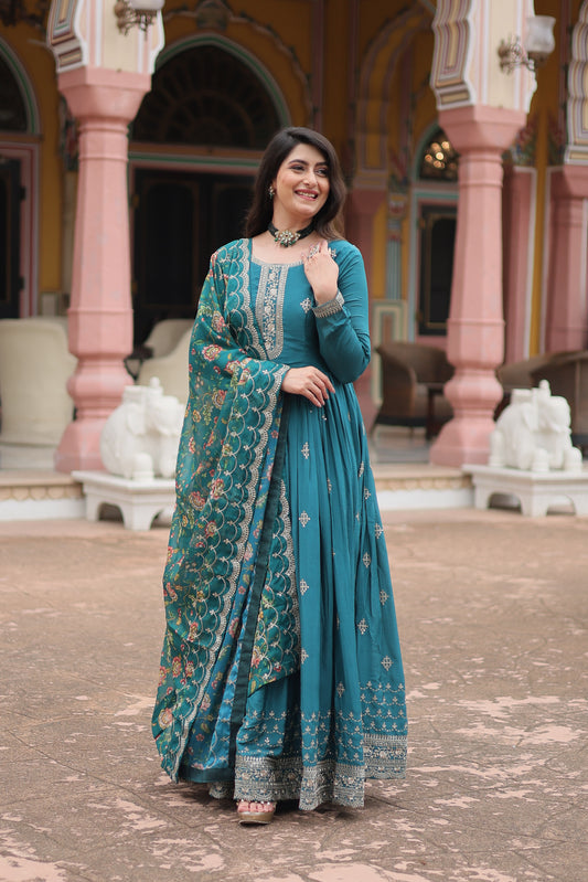 TILTON FESTIVAL SPECIAL SEQUINS EMBROIDERES GOWN WITH DUPATTA