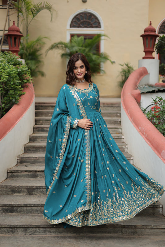 TILTON WEDDING SPECIAL CHINON EMBROIDERED SHARARA