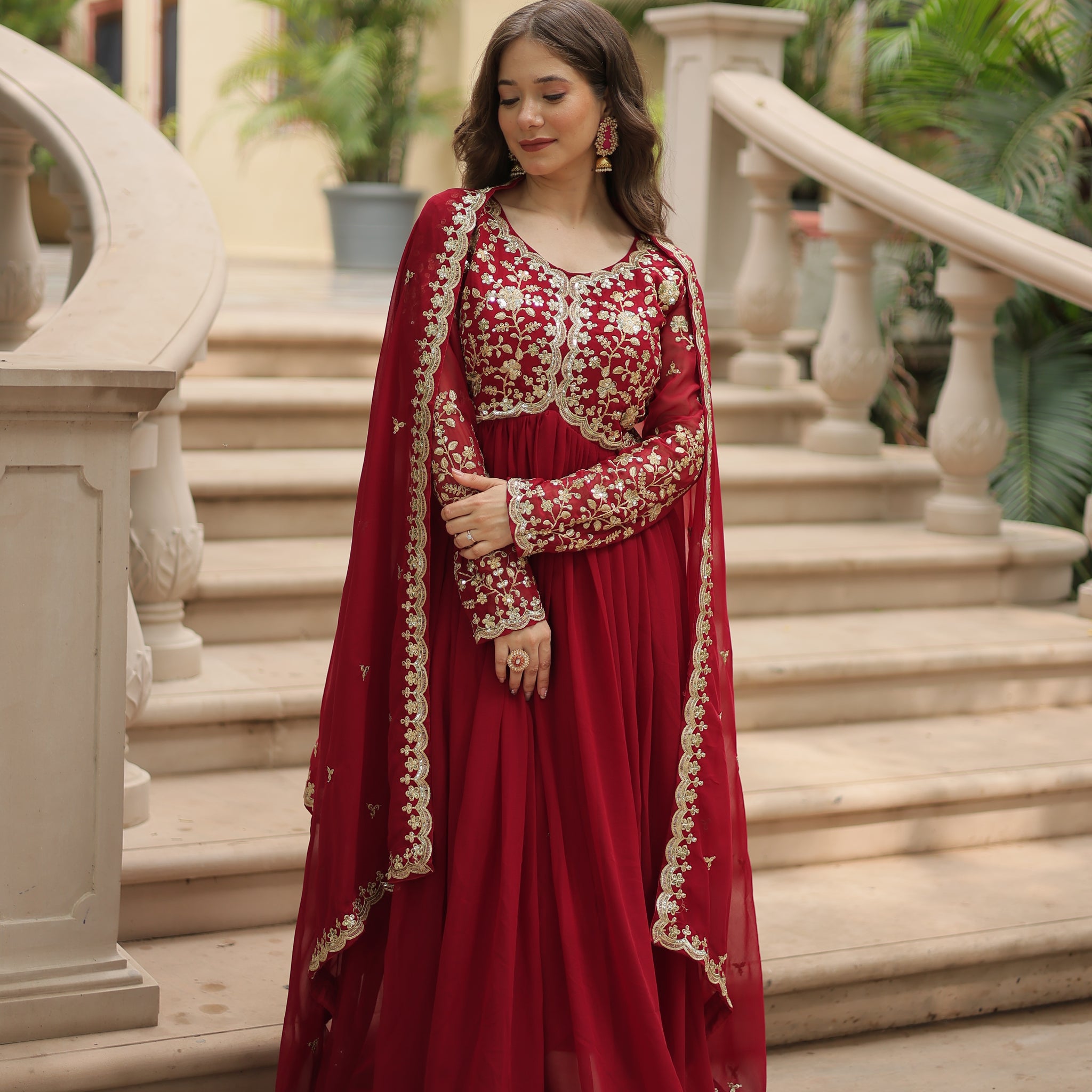 TILTON FESTIVAL SPECIAL SEQUINS EMBROIDERES GOWN WITH DUPATTA