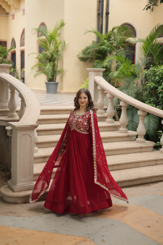 TILTON FESTIVAL SPECIAL SEQUINS EMBROIDERES GOWN WITH DUPATTA