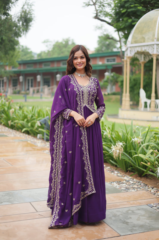 TILTON WEDDING SPECIAL FAUX BLOOMING SEQUINS EMBROIDERED GOWN WITH DUPATTA
