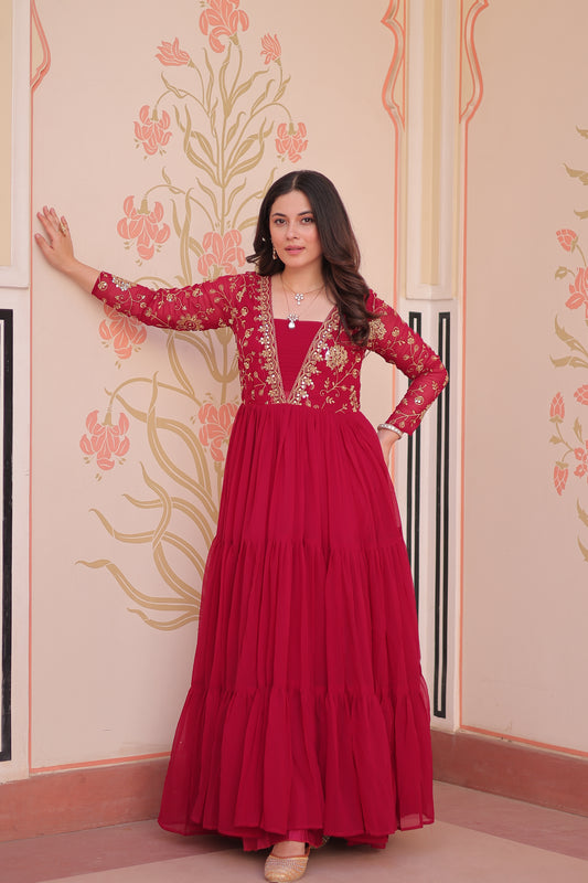 TILTON FESTIVAL SPECIAL SEQUINS AND ZARI EMBROIDERED GOWN