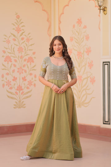 TILTON FENDY BEADS EMBROIDERED GOWN