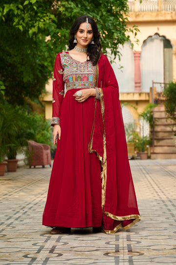 TILTON FESTIVE SPECIAL BLOOMING EMBROIDERED GOWN WITH DUPATTA